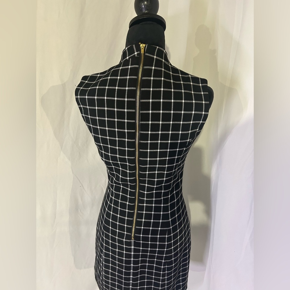 Black and white illusion pattern  size 6 H&M Holiday Little Black Dress - Picture 4 of 11